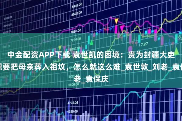 中金配资APP下载 袁世凯的困境：贵为封疆大吏，想要把母亲葬入祖坟，怎么就这么难_袁世敦_刘老_袁保庆