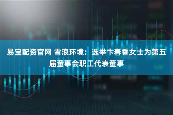 易宝配资官网 雪浪环境：选举卞春香女士为第五届董事会职工代表董事